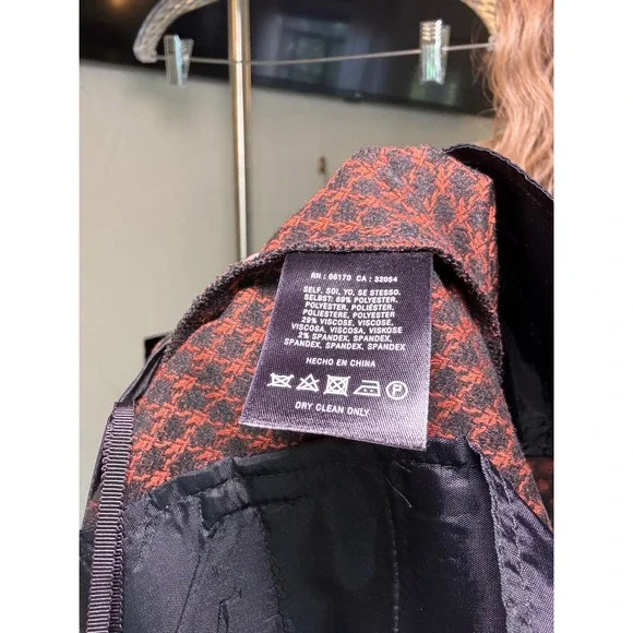 Anthropologie Leifsdottir Brown Geometric Diamond Print Flare Leg Pants Size 6 - Picture 11 of 11